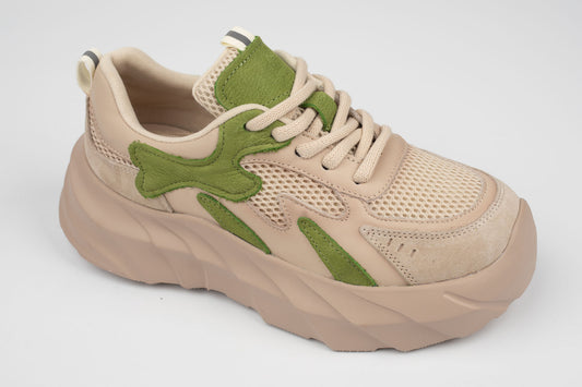 Adidași damă piele naturală FRANCO GERARDO 8255 Verde