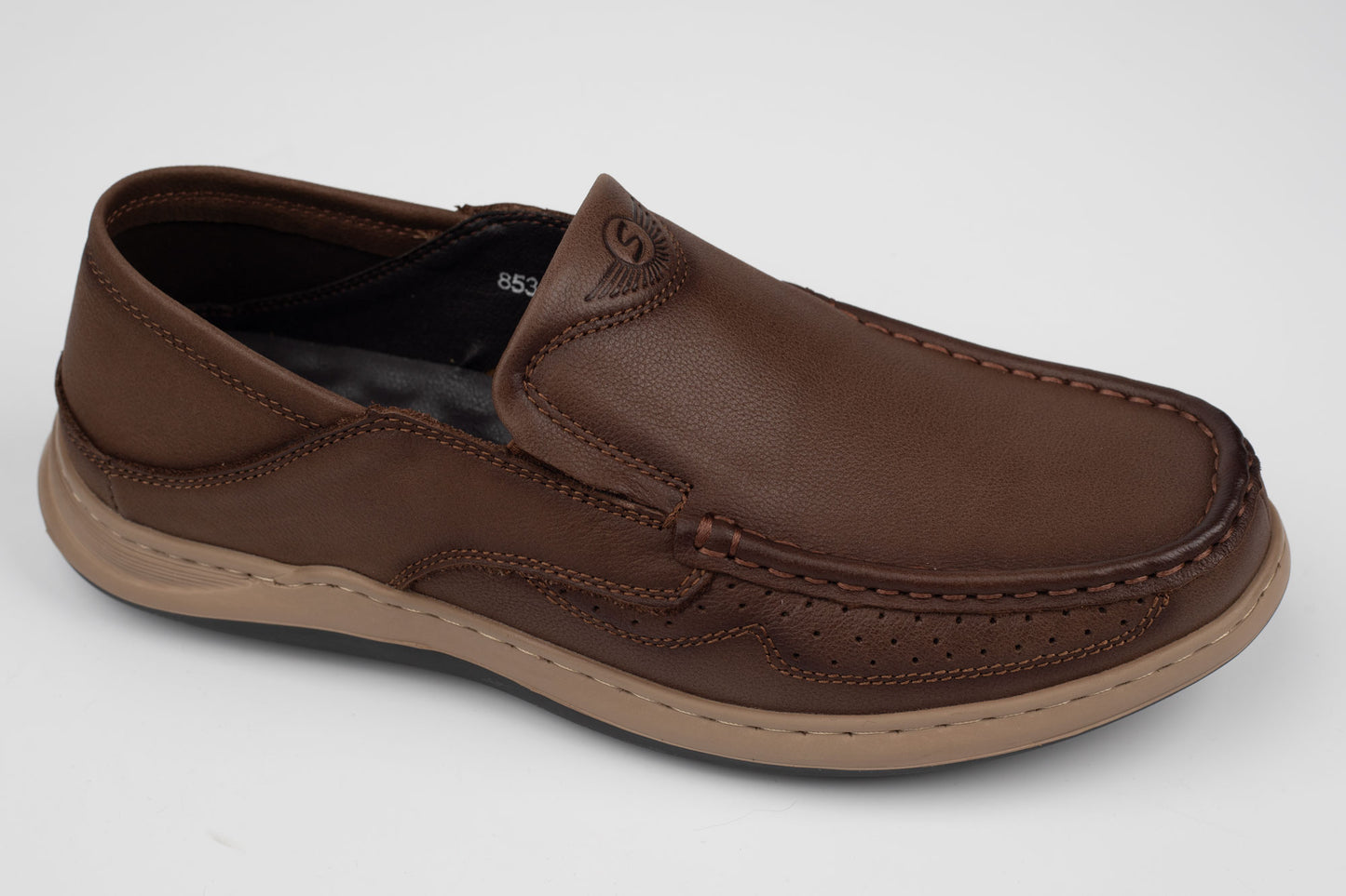 Pantofi barbati casual piele naturală MELS 85328 COFFEE