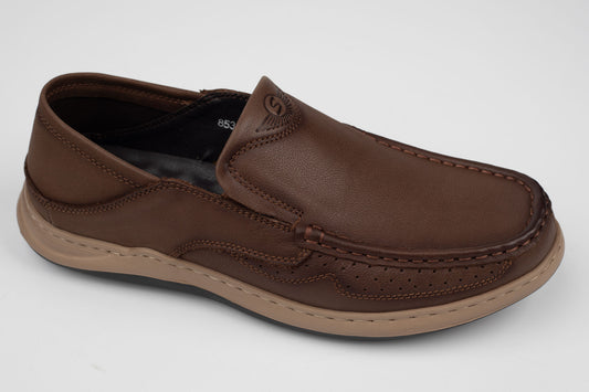 Pantofi barbati casual piele naturală MELS 85328 COFFEE