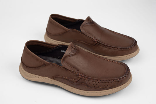 Pantofi barbati casual piele naturală MELS 85328 COFFEE