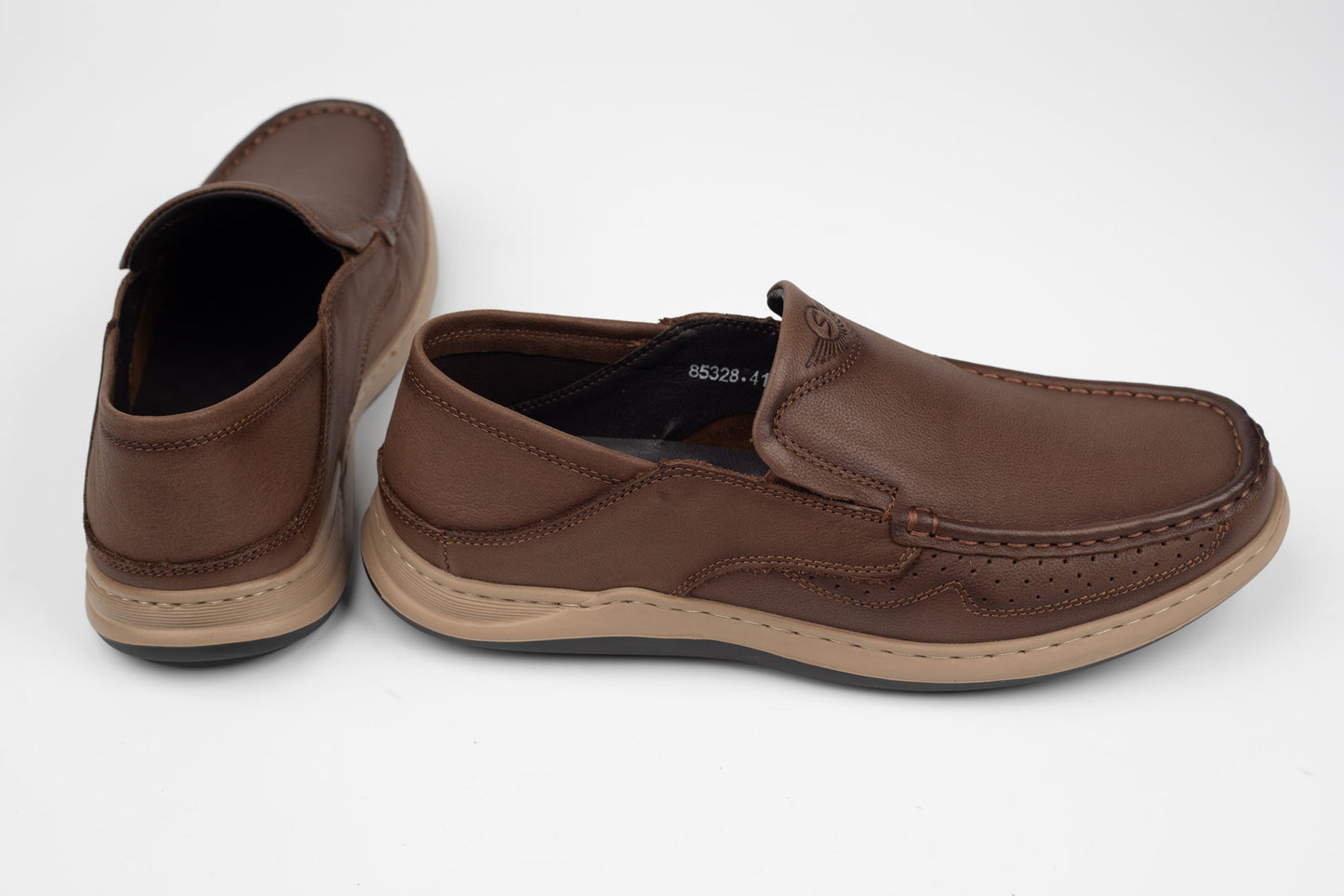 Pantofi barbati casual piele naturală MELS 85328 COFFEE