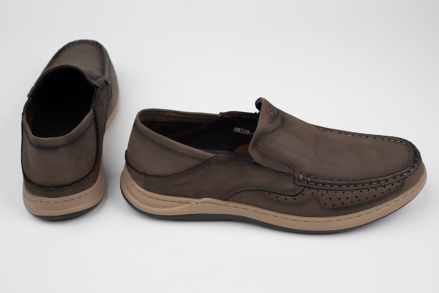 Pantofi barbati casual piele naturală MELS 85328 GREY
