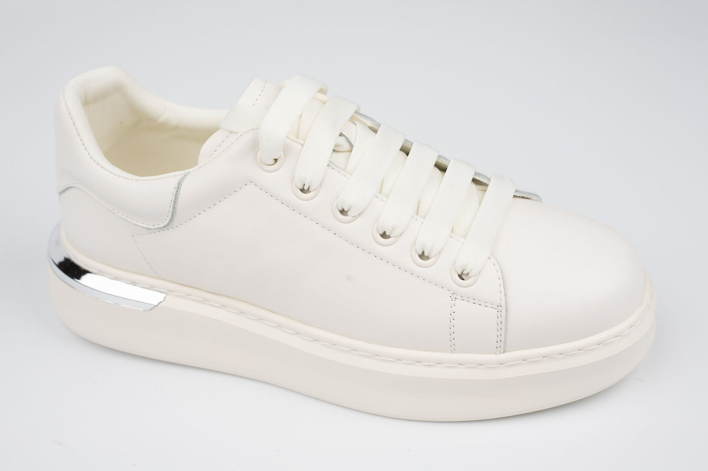 Pantofi bărbați casual piele naturală FRANCO GERARDO 5303 Alb simplu