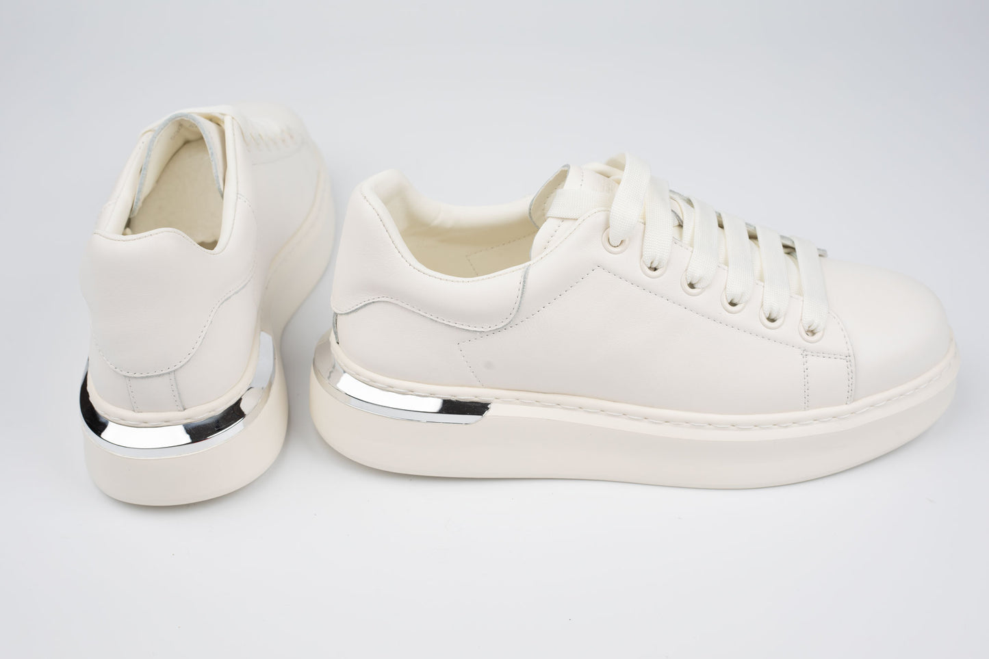 Pantofi bărbați casual piele naturală FRANCO GERARDO 5303 Alb simplu