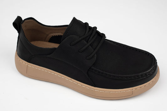 Pantofi bărbați casual piele naturală MELS 90007 Negru