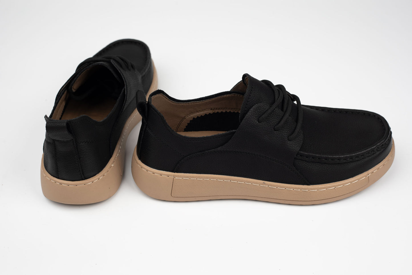 Pantofi bărbați casual piele naturală MELS 90007 Negru
