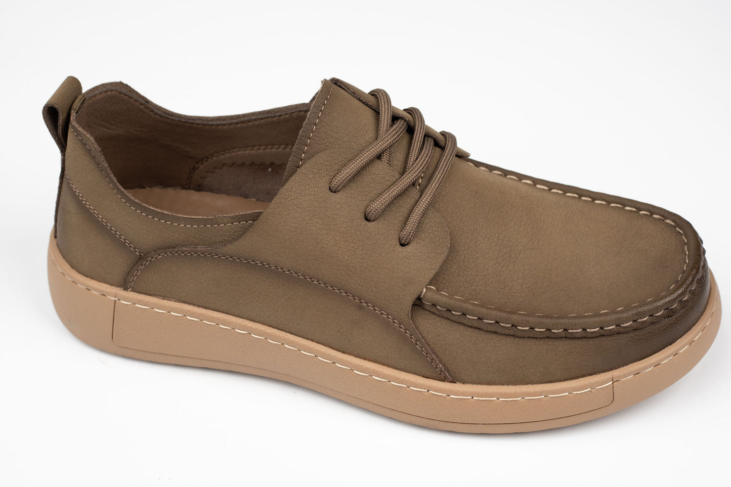 Pantofi barbati casual piele naturala MELS 90007 Khaki