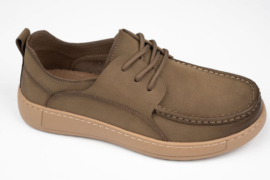 Pantofi barbati casual piele naturala MELS 90007 Khaki