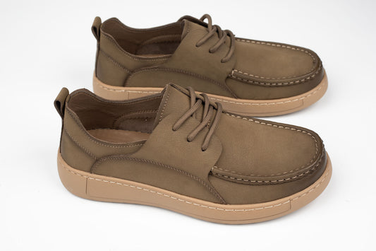 Pantofi barbati casual piele naturala MELS 90007 Khaki