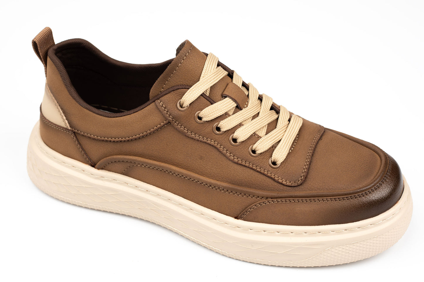 Pantofi casual din piele naturală MELS 18008 Maro