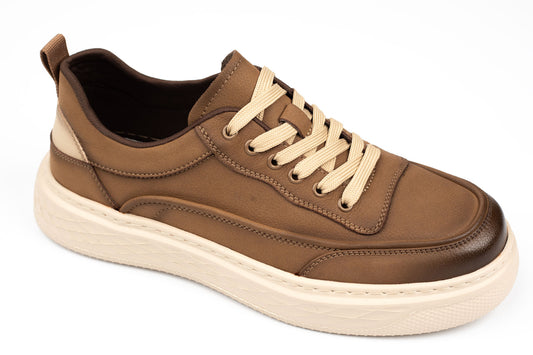 Pantofi casual din piele naturală MELS 18008 Maro