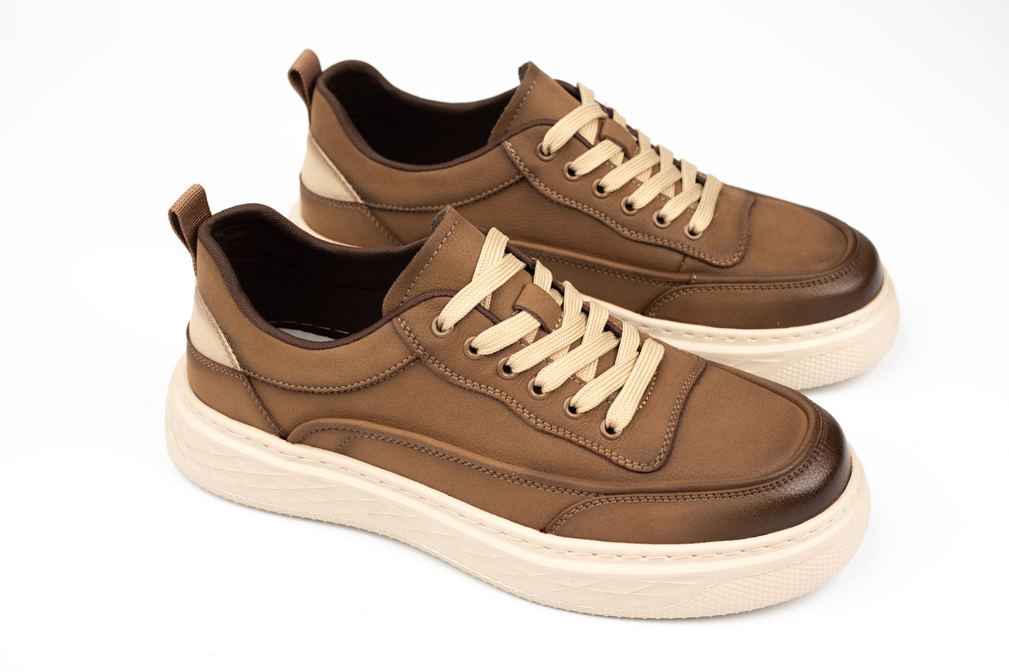 Pantofi casual din piele naturală MELS 18008 Maro