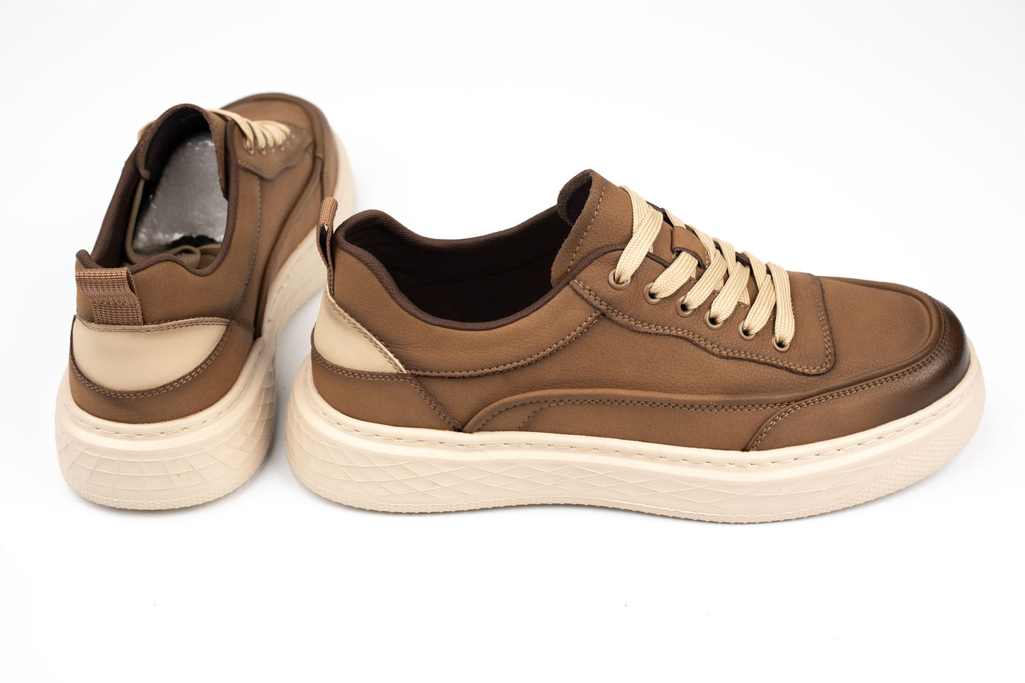 Pantofi casual din piele naturală MELS 18008 Maro