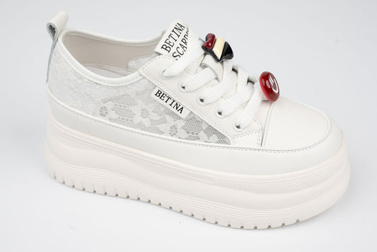 Pantofi dama piele naturală BETINA 25167-1 alb