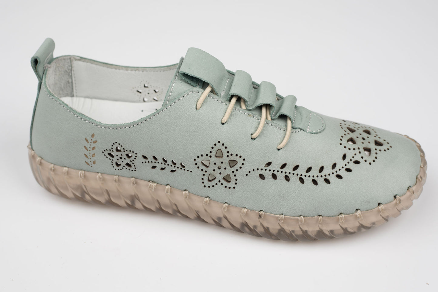 Pantofi dama piele naturală perforata BIOFLEX 827 Blue