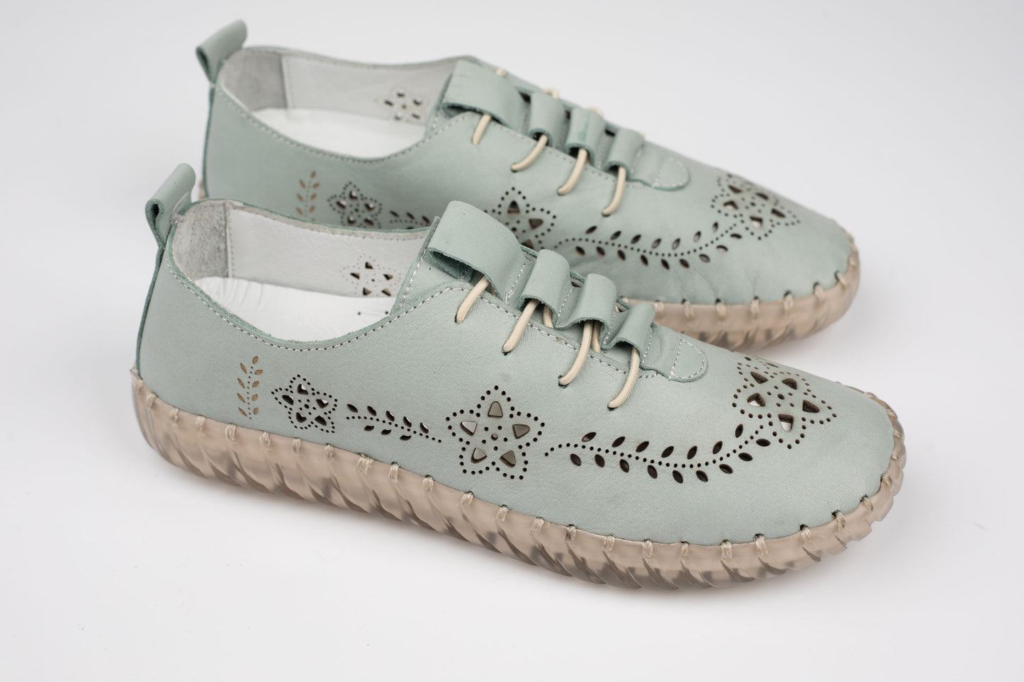 Pantofi dama piele naturală perforata BIOFLEX 827 Blue