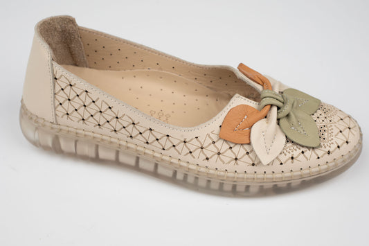 Pantofi damă piele naturală BIOFLEX 603 Bej