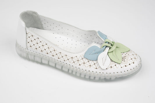 Pantofi damă piele naturală BIOFLEX 603 Alb