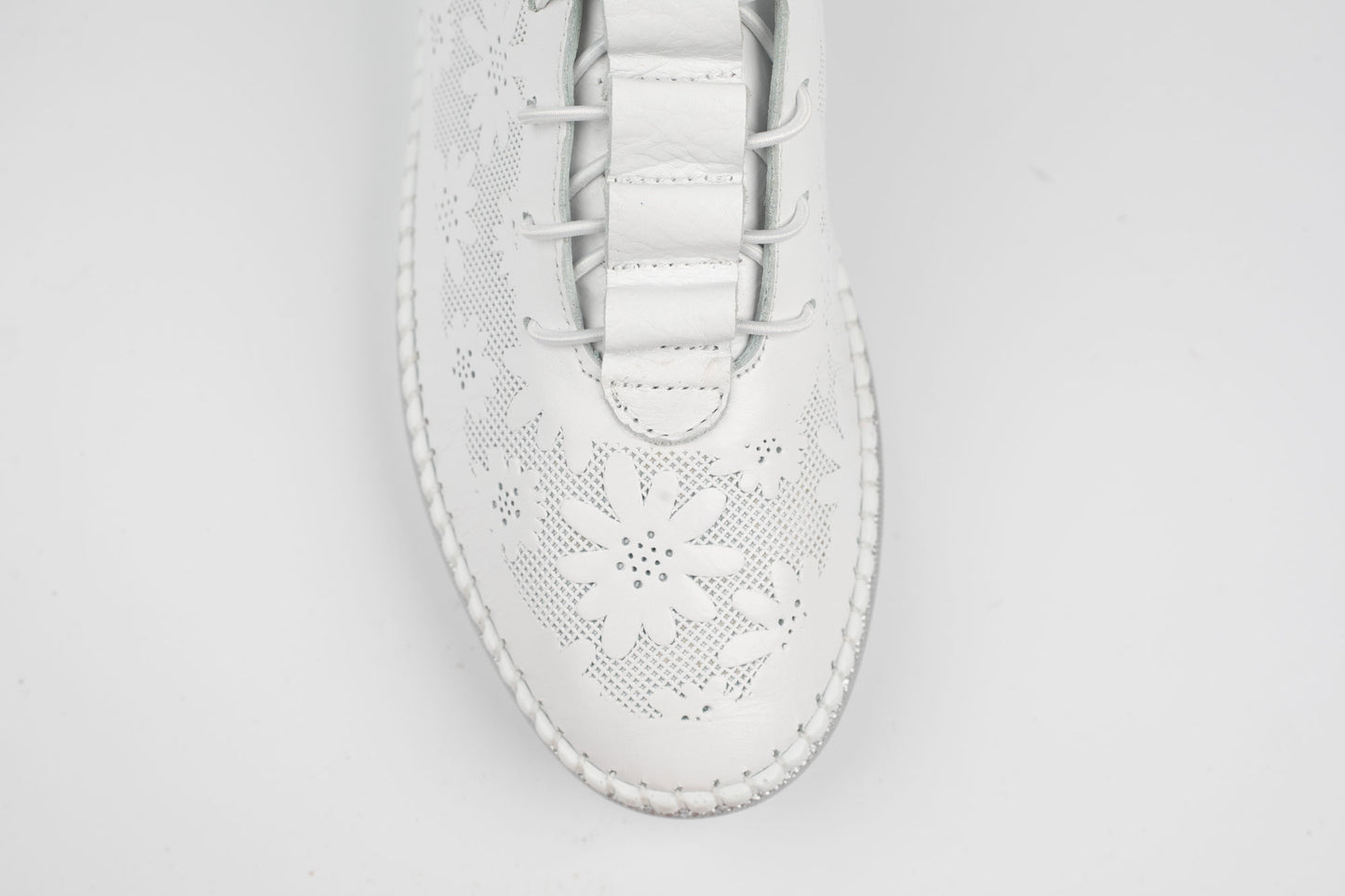 Pantofi damă piele naturală perforați BIOFLEX 116 Alb