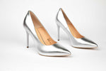 Pantofi eleganti dama din piele naturala SALA 9457 argintiu