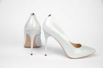 Pantofi eleganti dama din piele naturala SALA 9457 alb sidef