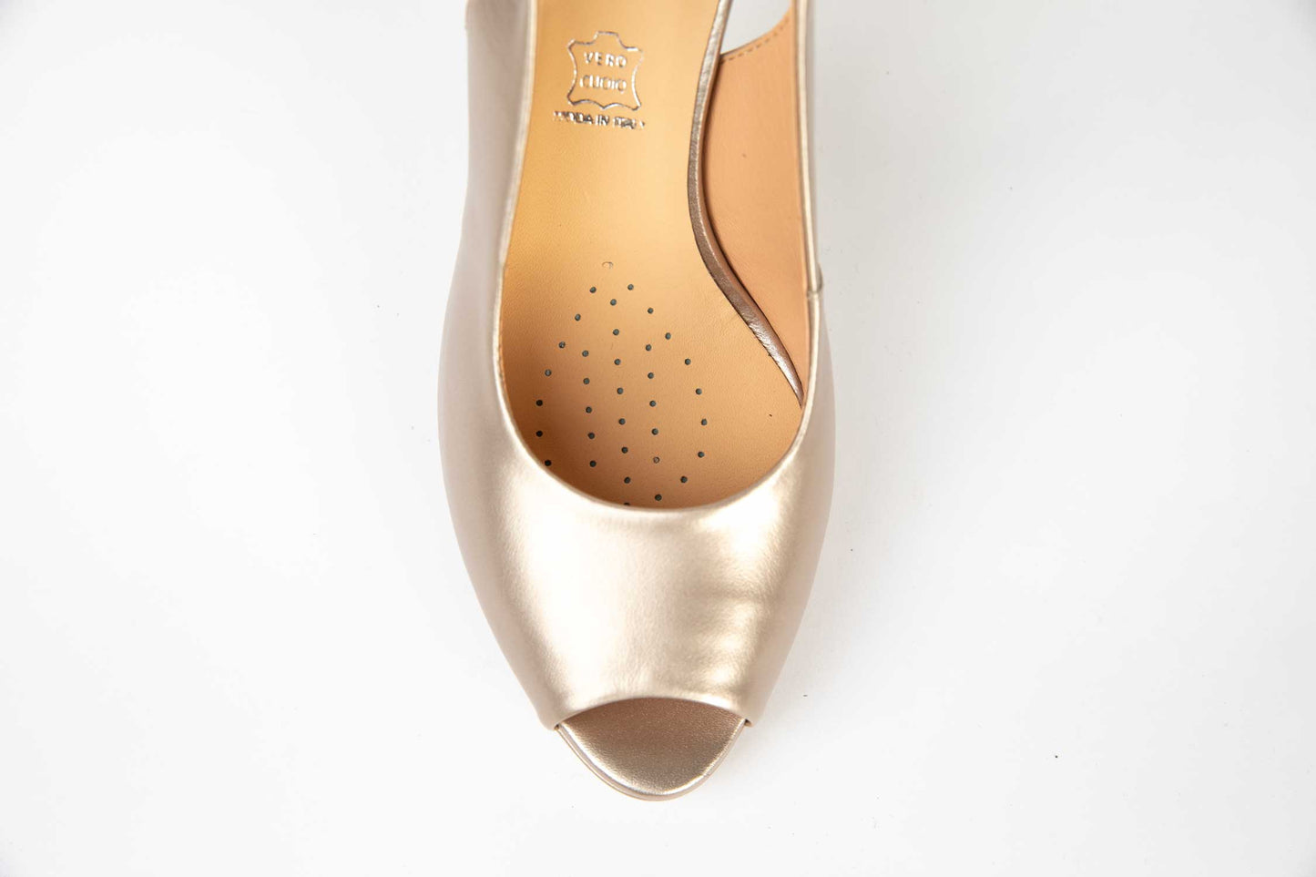 Elegant women's sandals made of genuine leather SALA 20293 gold