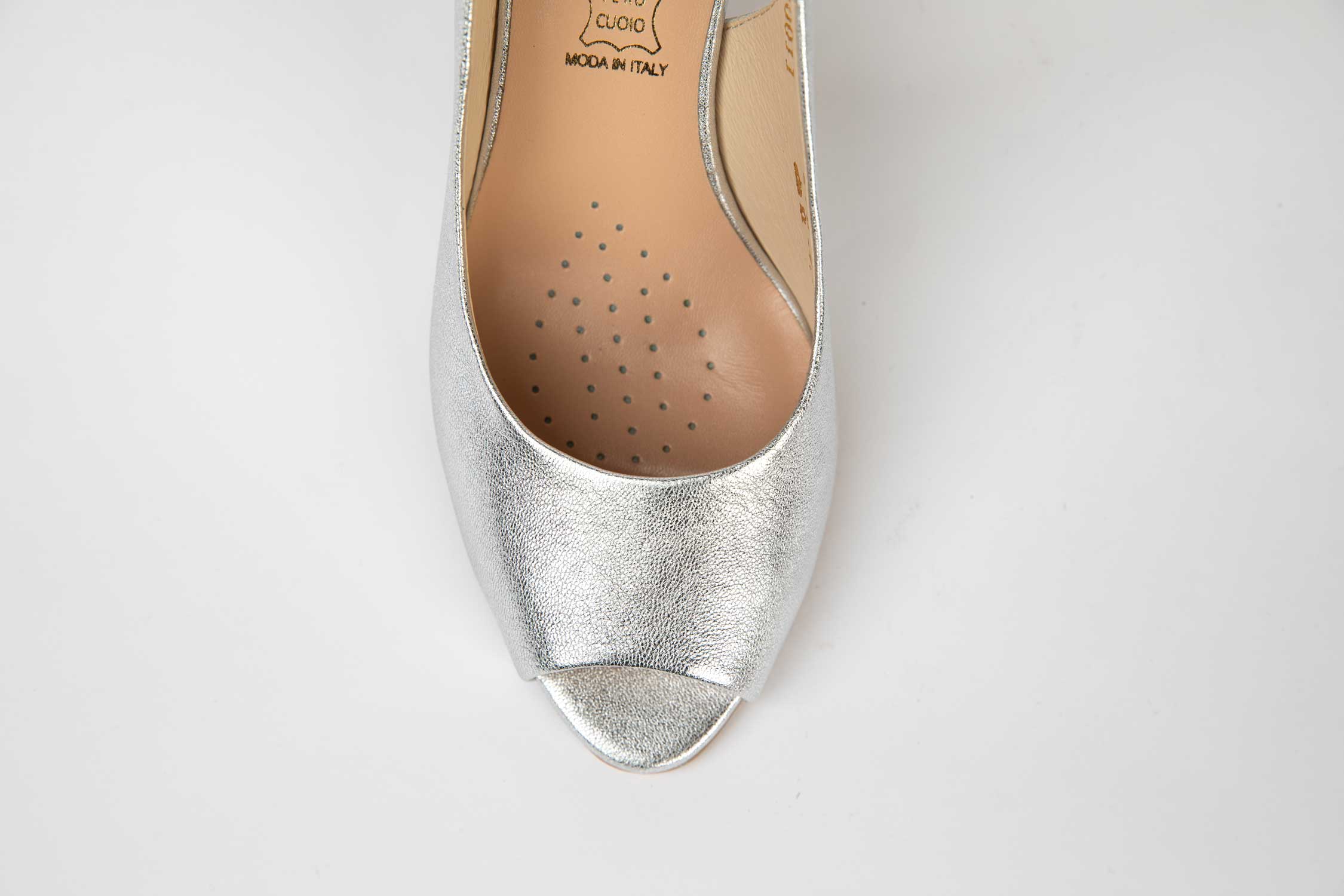 Sandale dama elegante din piele naturala SALA 20011 argintiu