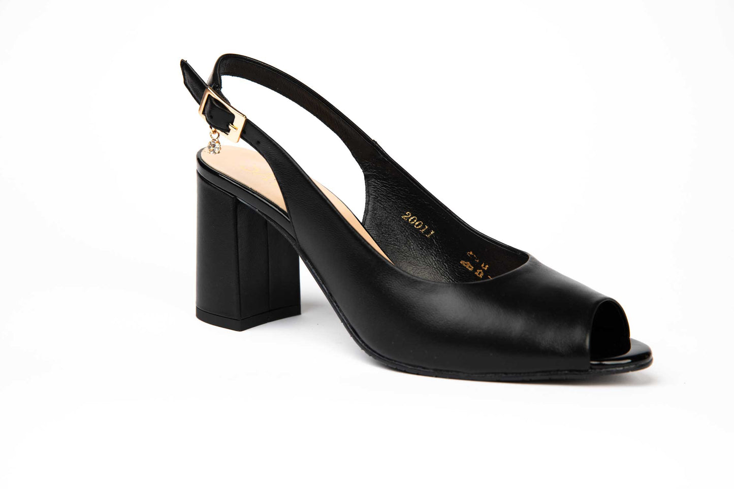 Elegant women's sandals made of genuine leather SALA 20011 black box