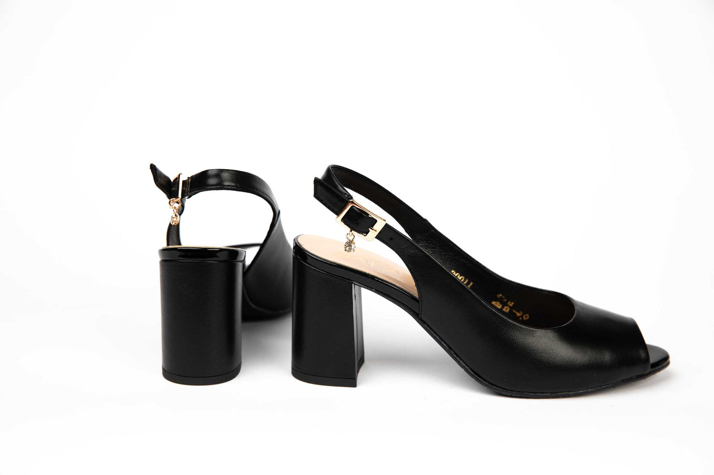 Elegant women's sandals made of genuine leather SALA 20011 black box