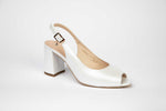 Sandale dama elegante din piele naturala SALA 20011 alb