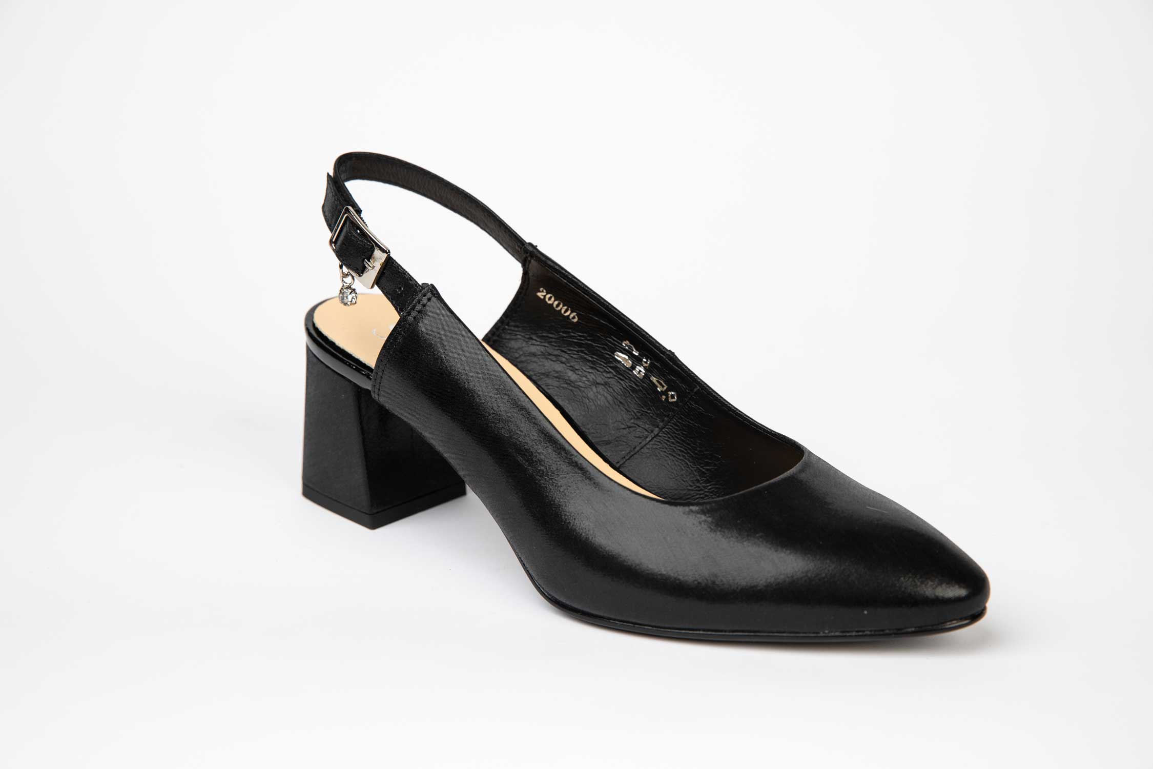 Pantofi dama decupati eleganti din piele naturala SALA 20006 negru sidef