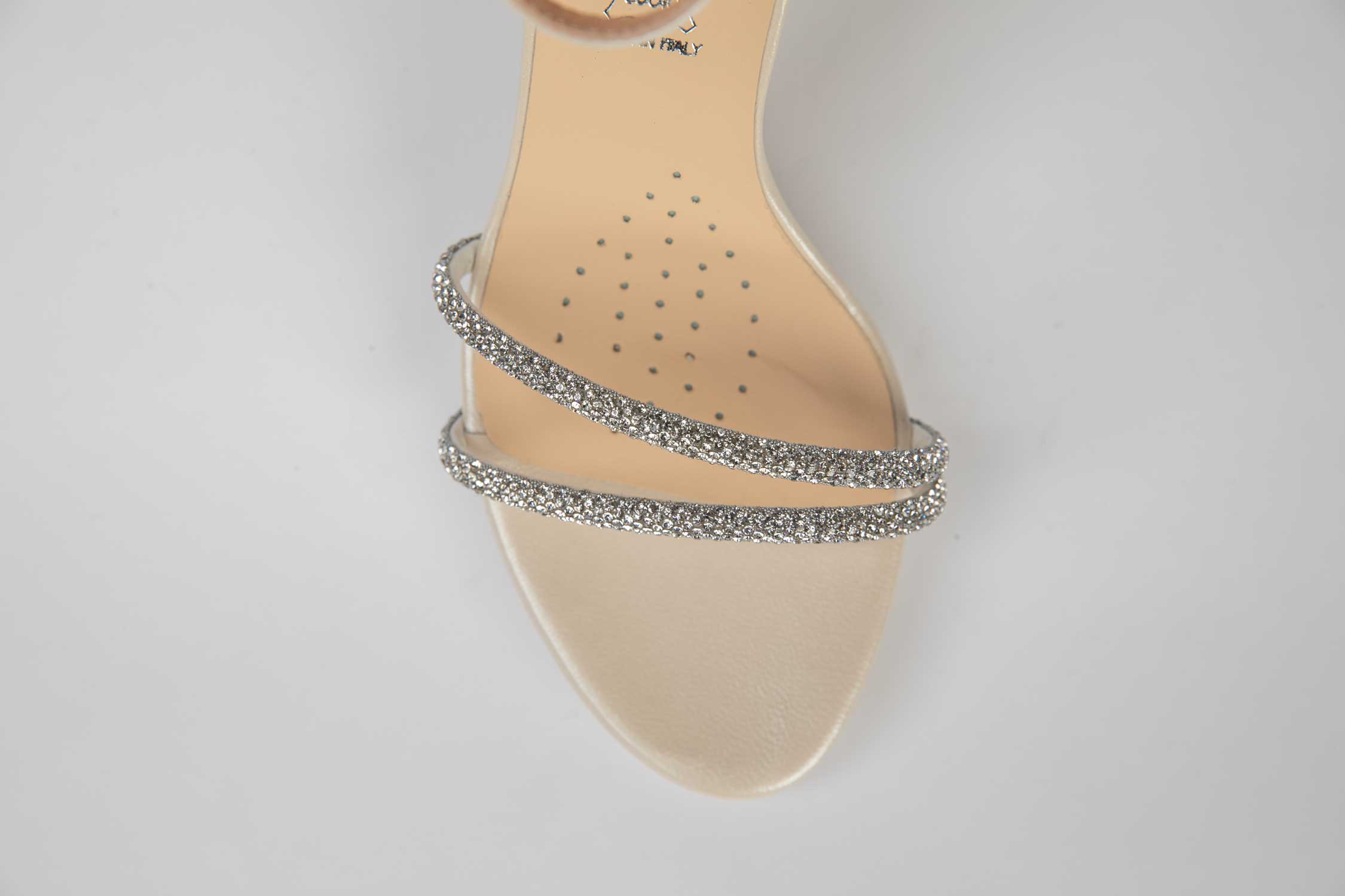 Sandale dama elegante din piele naturala 20325 ivory