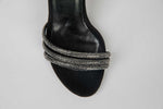 Sandale dama elegante din piele ecologica  KARIN 503 negru velur