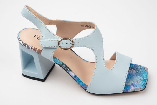 Sandale damă piele naturală FEELING 26-519Albastru