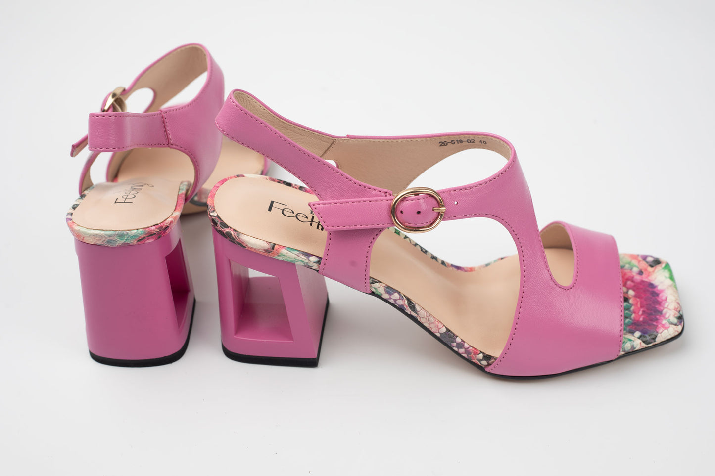 Sandale damă piele naturală FEELING 26-519 Pink