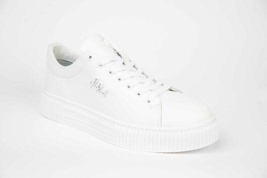 Pantofi barbati casual  din piele naturala JOHN RICHARDO  408 alb (White)