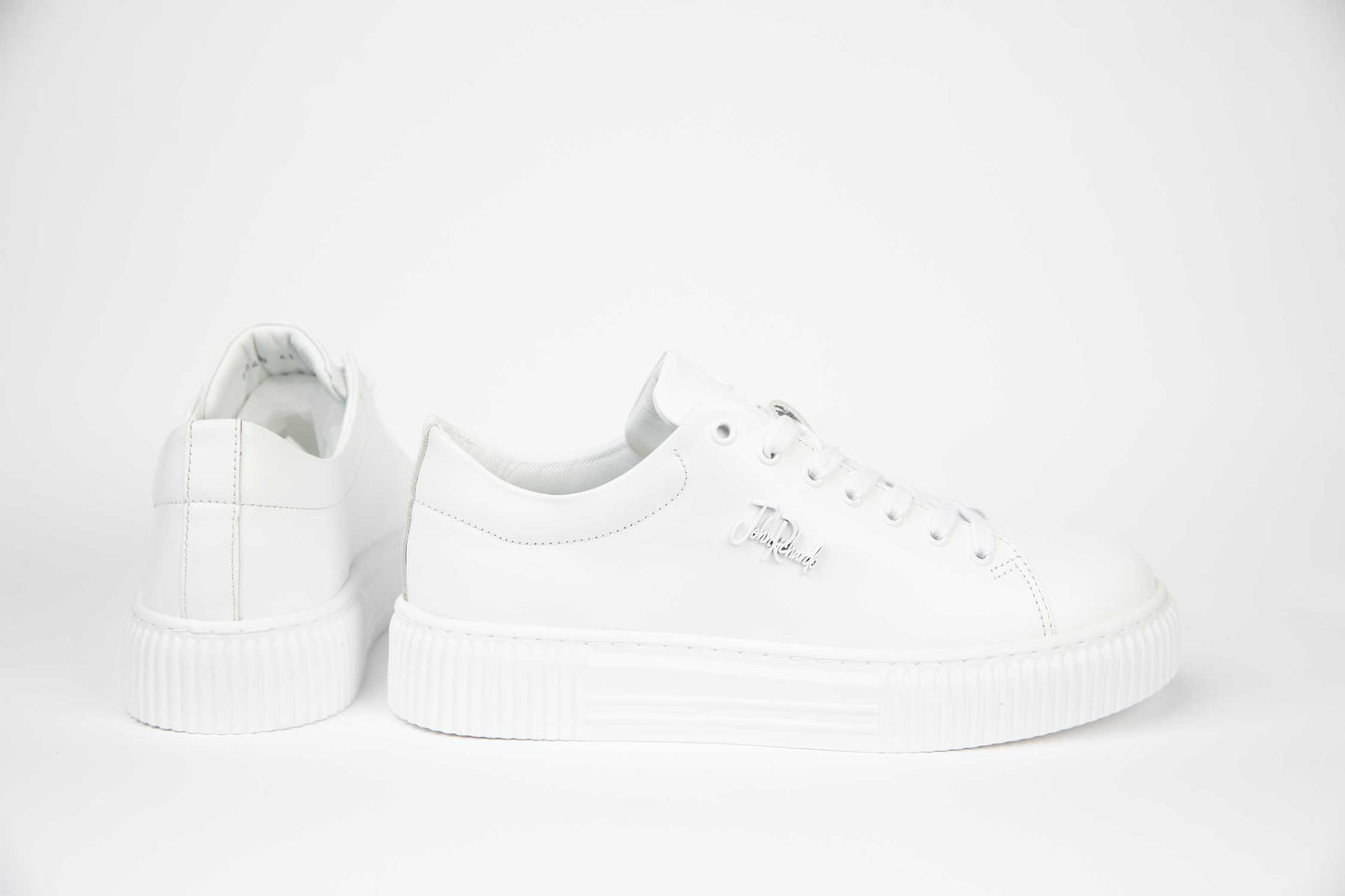 Men's casual shoes made of genuine leather JOHN RICHARDO 408 white (White)