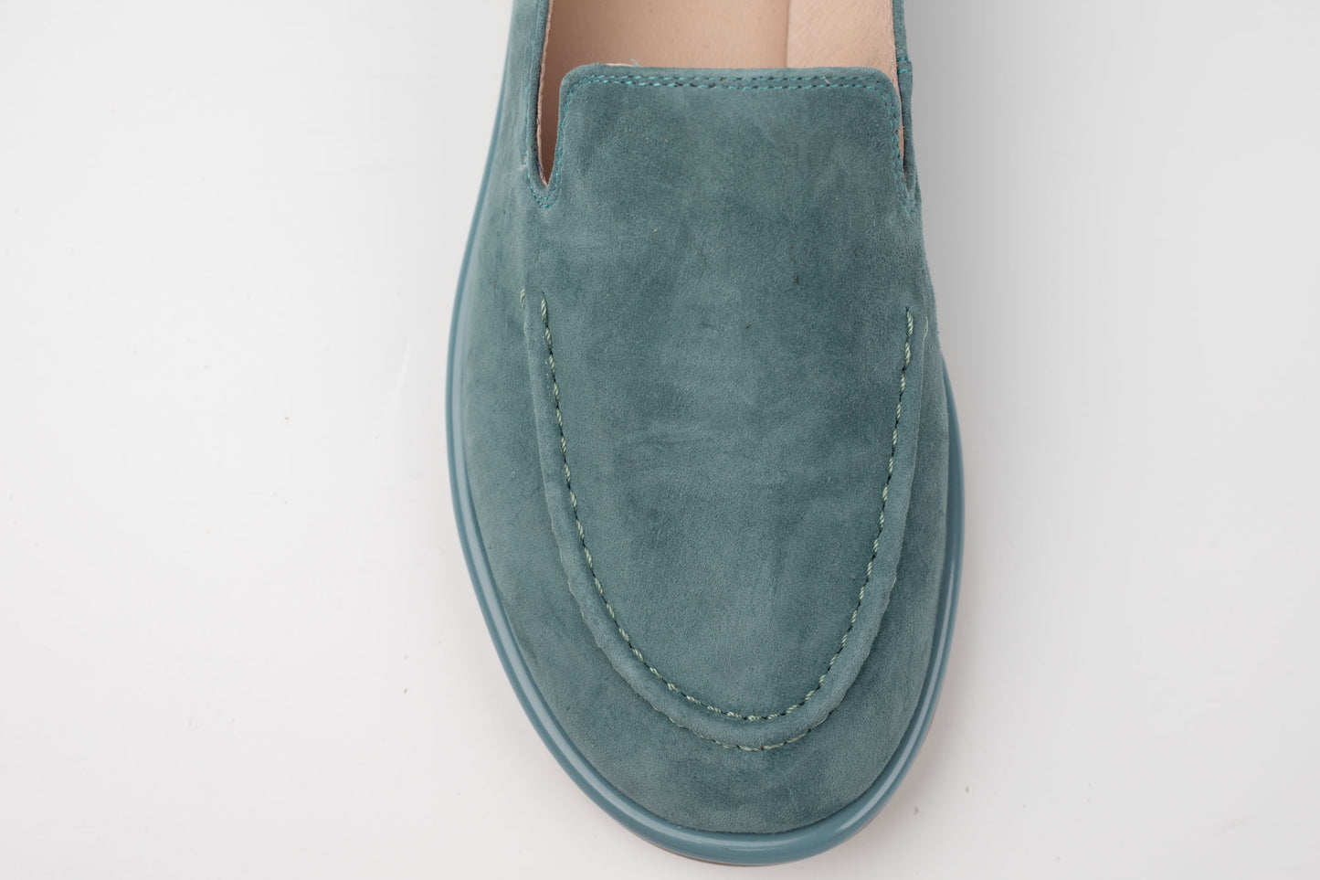 Pantofi piele naturală întoarsă FEELING 6521 Blue Vel