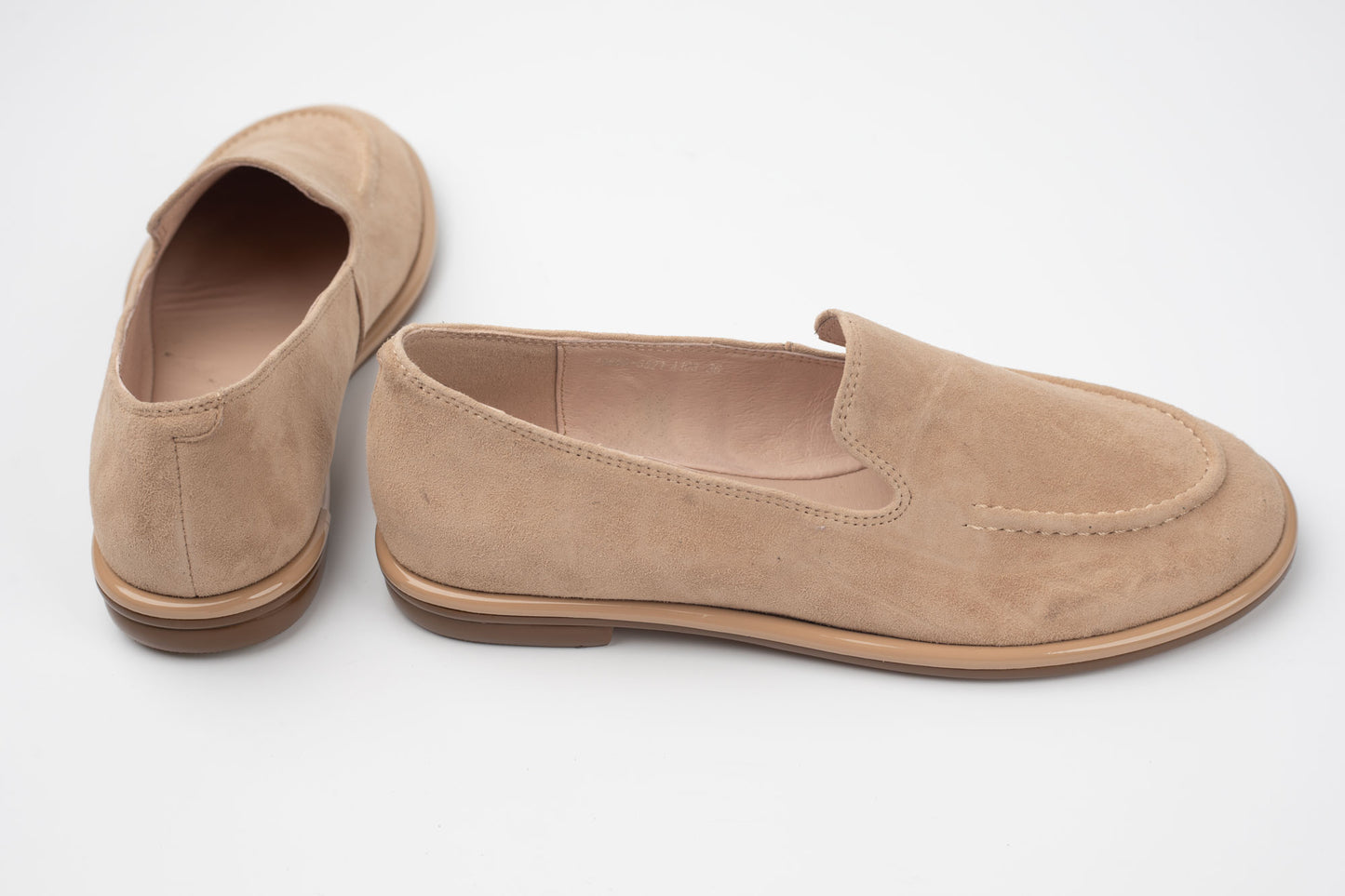 Pantofi piele naturală întoarsă FEELING 6521 Bej Vel