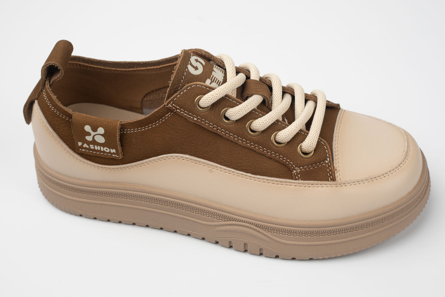 Pantofi dama casual sport piele naturală FEELING 6675 Maro