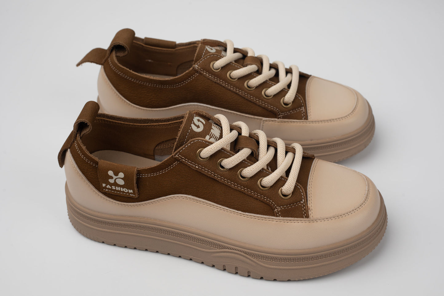 Pantofi dama casual sport piele naturală FEELING 6675 Maro