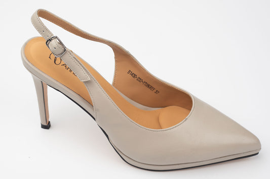 Pantofi damă piele naturală decupați ANNA VIOTI 143-232 Grey