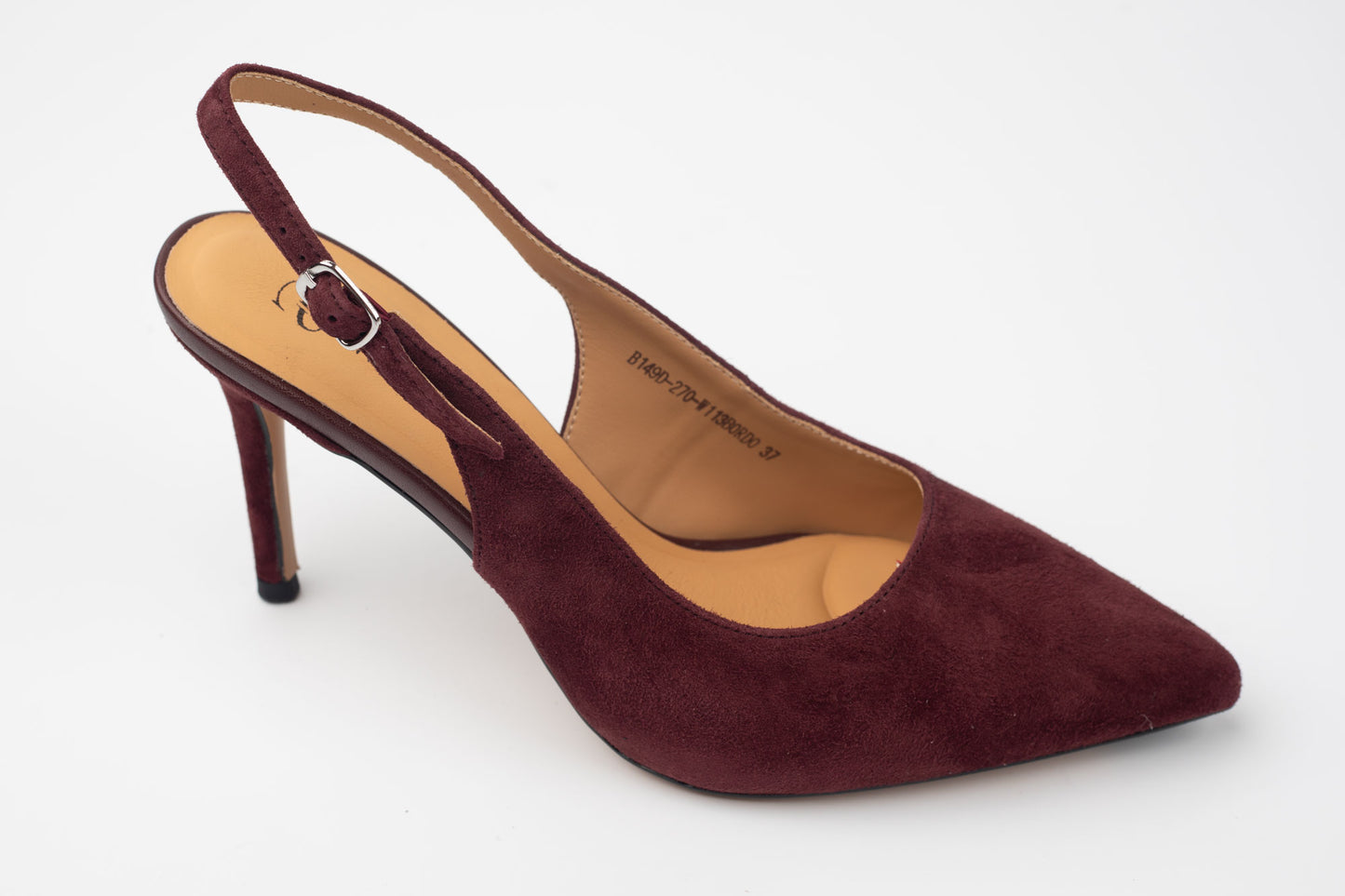 Pantofi damă piele naturală întoarsă ANNA VIOTI 140-270 Bordo vel