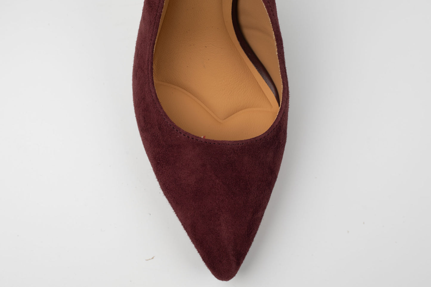 Pantofi damă piele naturală întoarsă ANNA VIOTI 140-270 Bordo vel