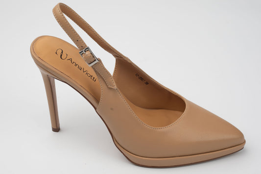 Pantofi damă piele naturală ANNAVIOTI 12-2 Bej