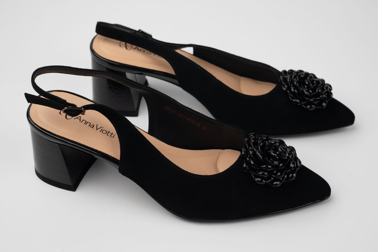 Pantofi damă piele naturală întoarsă ANNA VIOTI 6379 N vel