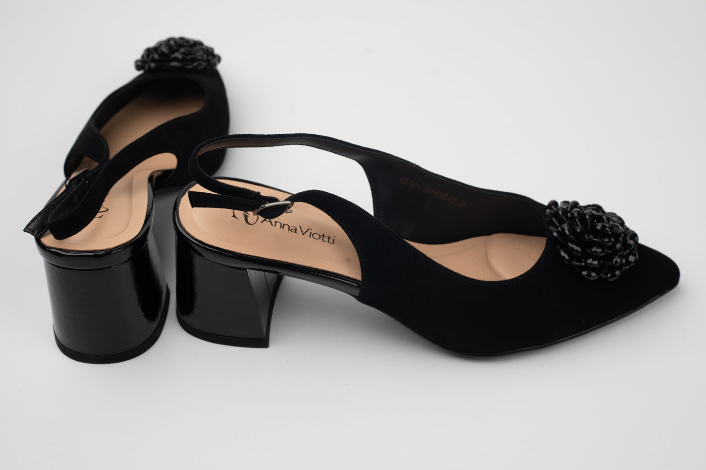 Pantofi damă piele naturală întoarsă ANNA VIOTI 6379 N vel