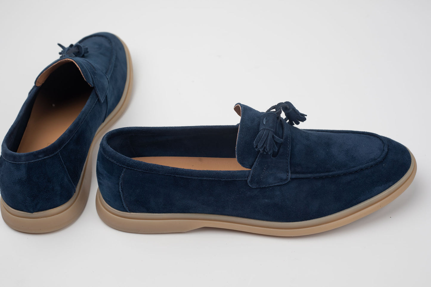 Pantofi bărbați piele naturală întoarsă FRANCO GERARDO 25891 Blue Vel