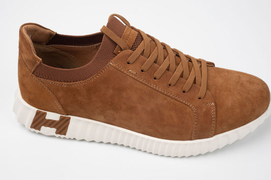 Pantofi bărbați piele naturală întoarsă FRANCO GERARDO 25892 Maro vel