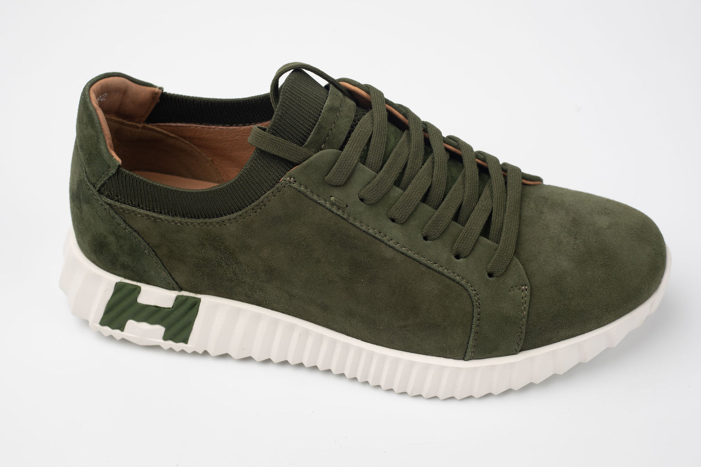 Pantofi bărbați piele naturală întoarsă FRANCO GERARDO 25892 Verde vel